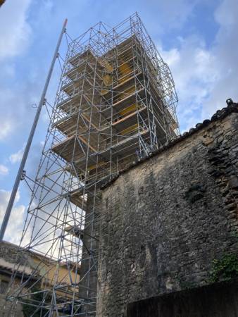 Restauration du clocher de Vers Pont du Gard